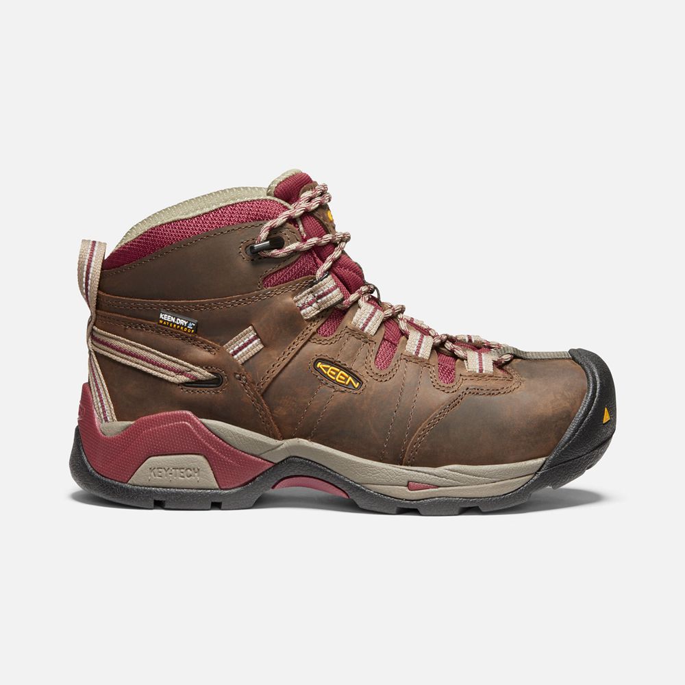 Botas de Trabajo Keen Mexico Marrom - Mujer Detroit Xt Waterproof (Steel Toe) - OE3412897